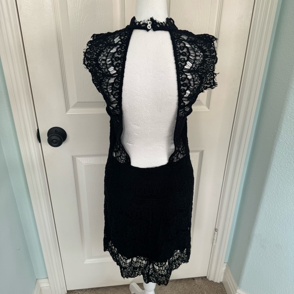 Free People Intimately Daydream Bodycon Slip Black Lace Sheath Dress - Picture 7 of 11